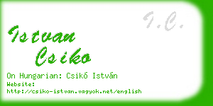 istvan csiko business card