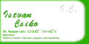 istvan csiko business card